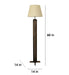 Buy Floor Lamp - Stella Wooden Floor Lamp With Beige Fabric Lampshade by Symplify on IKIRU online store