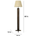 Buy Floor Lamp - Stella Wooden Floor Lamp With Beige Fabric Lampshade by Symplify on IKIRU online store