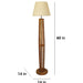 Buy Floor Lamp - Tall Boy Wooden Floor Lamp With Fabric Lampshade by Symplify on IKIRU online store