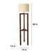 Buy Floor Lamp - Triad Wooden Floor Lamp with Beige Fabric Lampshade by Symplify on IKIRU online store