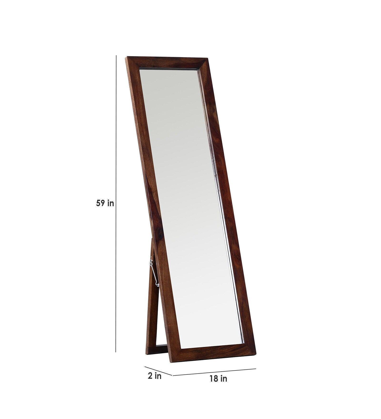 Buy Floor Mirror - Solid Wood Floor Rested Mirror by Wooden Mood on IKIRU online store