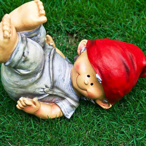 Buy garden decor - Playful Elf Boy Figurines for Garden Decor I Decorative Sculptures by ISAAKA on IKIRU online store