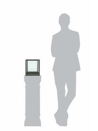 Buy Gate Lights - Square Charcoal Black Finish Outdoor Gate Post Lamp Light For Home Decor by Fos Lighting on IKIRU online store