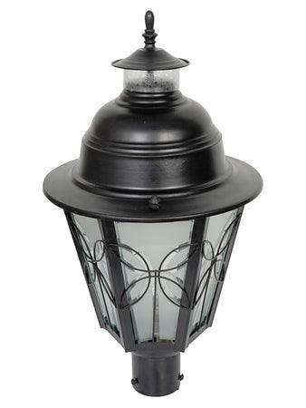 Buy Gate Lights - Vintage Flower Mild Steel Black Powder Coated Rectangular Large Gate Lamp Light by Fos Lighting on IKIRU online store