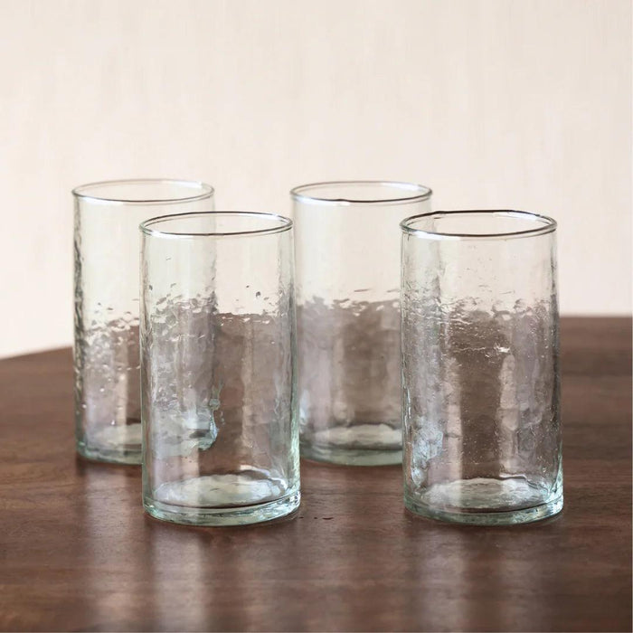 Buy Glasses & jug - Hammered Only Glasses - Set of 4 by Muun Home on IKIRU online store