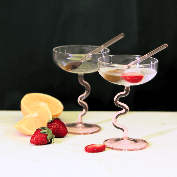 Buy Glasses & jug - Swirl Cocktail Glasses by Muun Home on IKIRU online store
