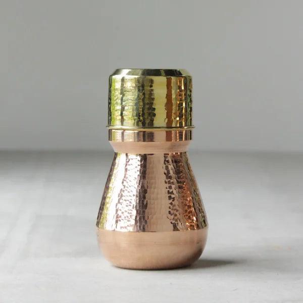 Copper & Brass Mini Water Carafe | Storage Vessel For Kitchenware & Gifting