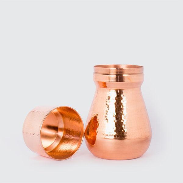 Buy Glasses - Copper & Brass Mini Water Carafe | Storage Vessel For Kitchenware & Gifting by Rayden on IKIRU online store