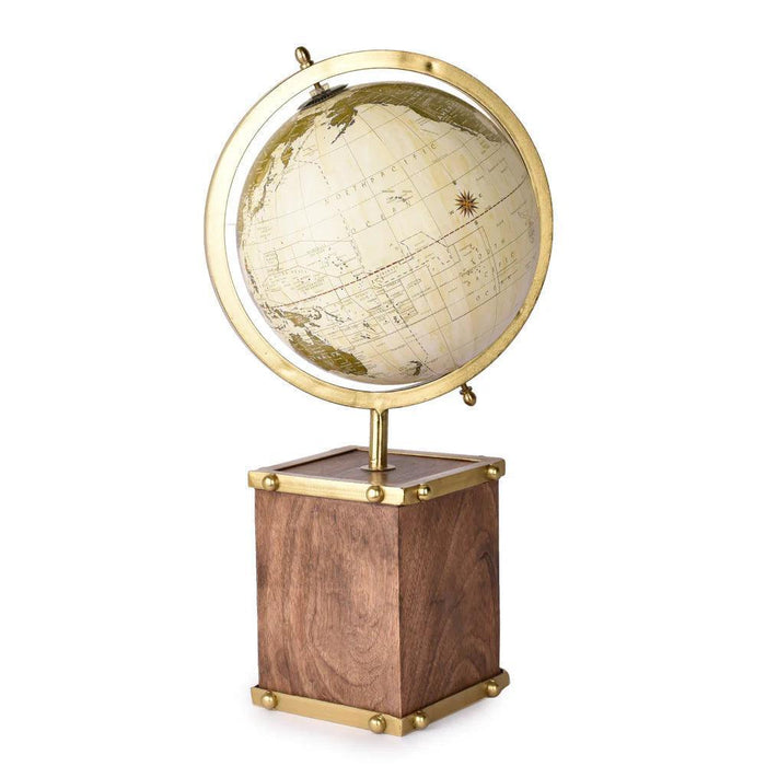 Buy Globe - Globe with Wooden Base and Metal Ring 17 inches Tall by Manor House on IKIRU online store