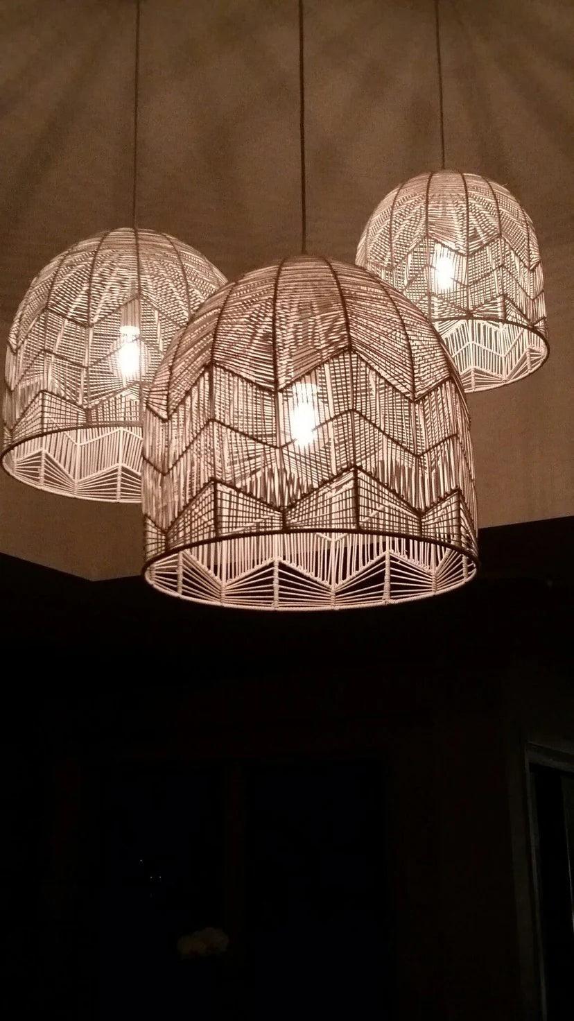 Buy Hanging Lights - Aesthetic Dome Shaped Pendant Light | Decorative Hanging Lampshade For Office & Home by Tesu on IKIRU online store