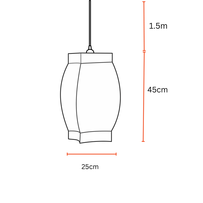 Buy Hanging Lights - Arc Pendant Off-White Lamp | Hanging Light for Living Room by Fig on IKIRU online store