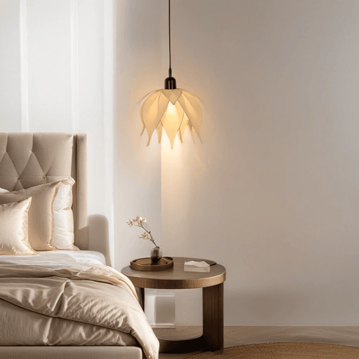 Buy Hanging Lights - Auspicious Ivory Lotus Pendant Wall Hanging Light Lamp For Indoor & Outdoor Decor by Fos Lighting on IKIRU online store