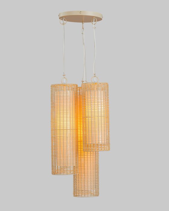 Buy Hanging Lights - Bamboo Pillar Pendant Lights (Cluster of 3) by House of Trendz on IKIRU online store