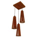 Buy Hanging Lights - Billet Brown Wooden Cluster Hanging Light by Symplify on IKIRU online store