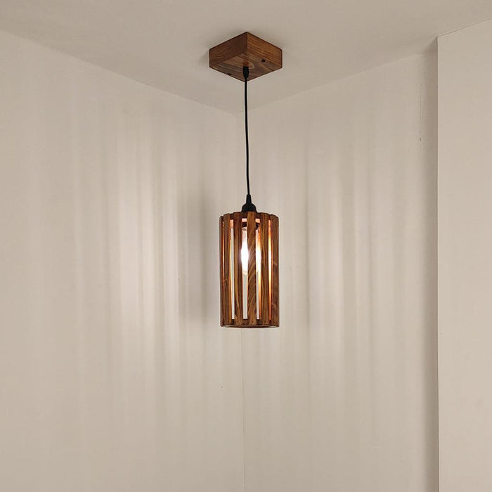 Buy Hanging Lights - Casa Wooden Single Hanging Light for Dining | Ceiling Pendant Lamp by Symplify on IKIRU online store