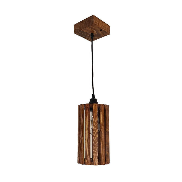 Buy Hanging Lights - Casa Wooden Single Hanging Light for Dining | Ceiling Pendant Lamp by Symplify on IKIRU online store