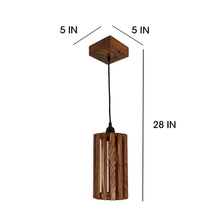 Buy Hanging Lights - Casa Wooden Single Hanging Light for Dining | Ceiling Pendant Lamp by Symplify on IKIRU online store