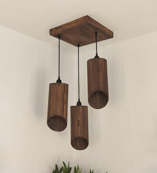 Buy Hanging Lights - Cedar Brown Cluster Hanging Light & Pendant for Dining | Ceiling Lamp by Symplify on IKIRU online store