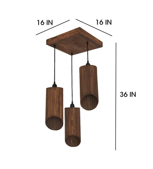 Buy Hanging Lights - Cedar Brown Cluster Hanging Light & Pendant for Dining | Ceiling Lamp by Symplify on IKIRU online store