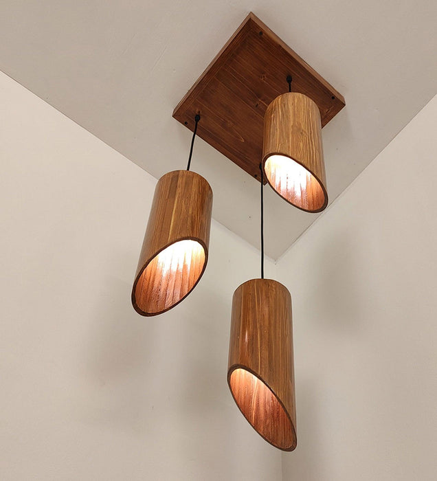 Buy Hanging Lights - Cedar Brown Cluster Hanging Light & Pendant for Dining | Ceiling Lamp by Symplify on IKIRU online store