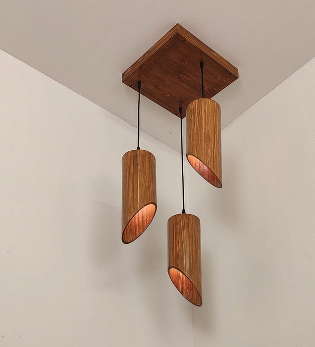 Buy Hanging Lights - Cedar Brown Cluster Hanging Light & Pendant for Dining | Ceiling Lamp by Symplify on IKIRU online store