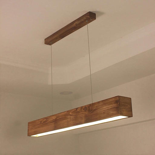 Buy Hanging Lights - Clara Brown Wooden Led Hanging Lamp for Home Decor | Pendant Lamp by Symplify on IKIRU online store