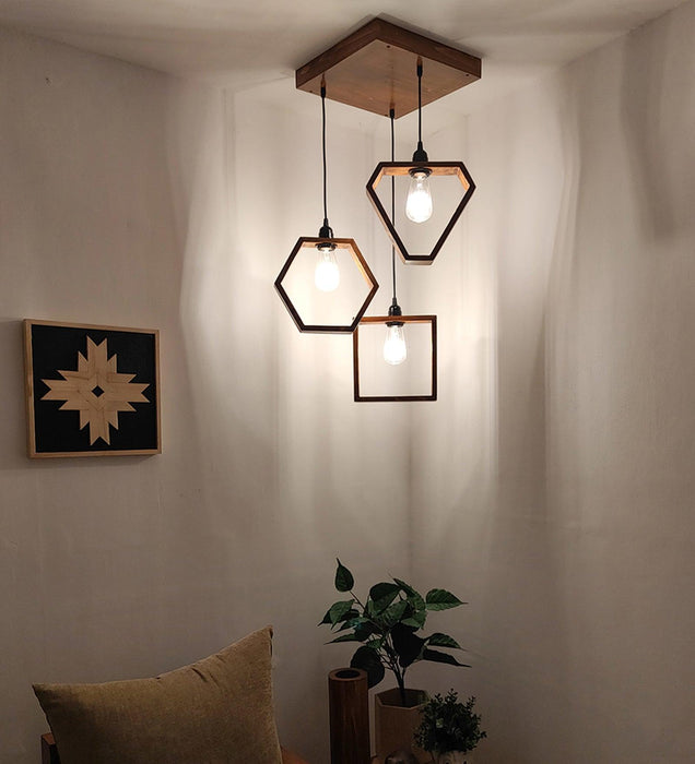 Buy Hanging Lights - Clark Brown Cluster Hanging Light & Pendant for Dining | Ceiling Lamp by Symplify on IKIRU online store