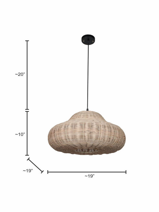 Buy Hanging Lights - Contemporary Handwoven Round Single Ceiling Pendant Hanging Light For Home Decor by Fos Lighting on IKIRU online store