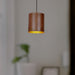 Buy Hanging Lights - Contemporary Leather Brown Cylindrical Pendant Hanging Light Lamp For Home by Fos Lighting on IKIRU online store