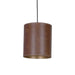 Buy Hanging Lights - Contemporary Leather Brown Cylindrical Pendant Hanging Light Lamp For Home by Fos Lighting on IKIRU online store