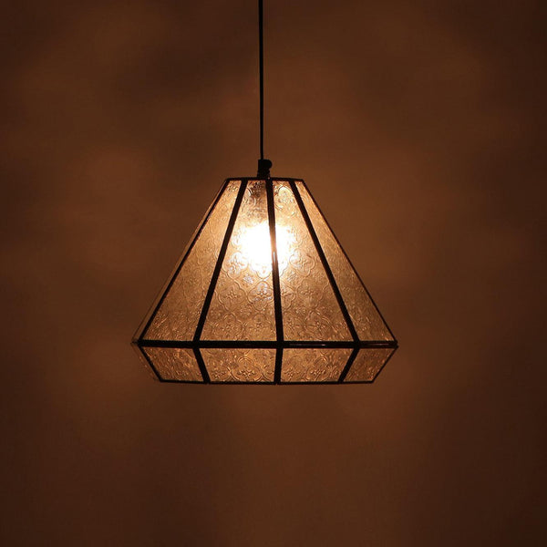 Creamish White Glass Varana Hanging Lamp