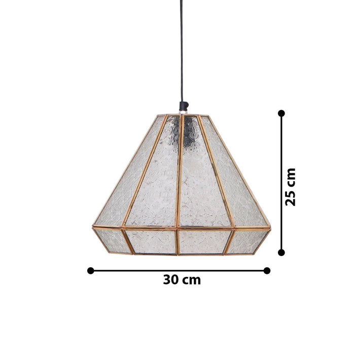 Buy Hanging Lights - Creamish White Glass Varana Hanging Lamp | Pendant Light For Home Decoration by Home Blitz on IKIRU online store