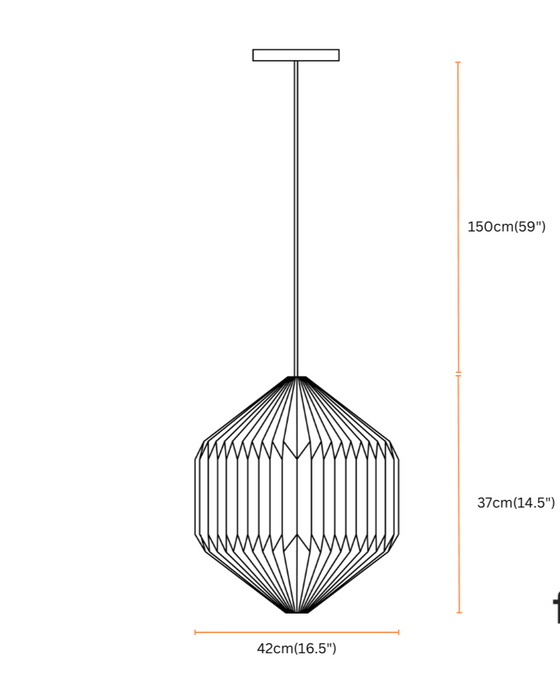 Buy Hanging Lights - Decorative Handcrafted Origami Pendant Hanging Light | Modern Ceiling Lantern Lamp by Fig on IKIRU online store