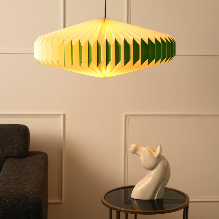 Buy Hanging Lights - Decorative Oblong Shape Hanging Lamp Origami | Modern Ceiling Light For Home Decor by Fig on IKIRU online store