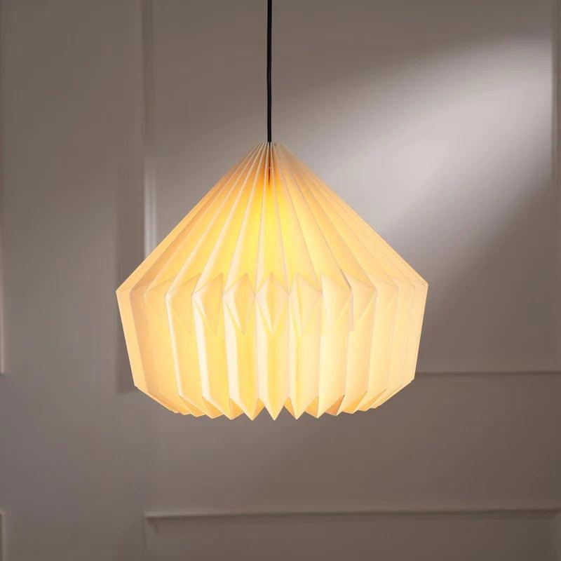 Buy Hanging Lights - Decorative Origami Hanging Lamp Off White | Modern Pendant Light For Decor by Fig on IKIRU online store