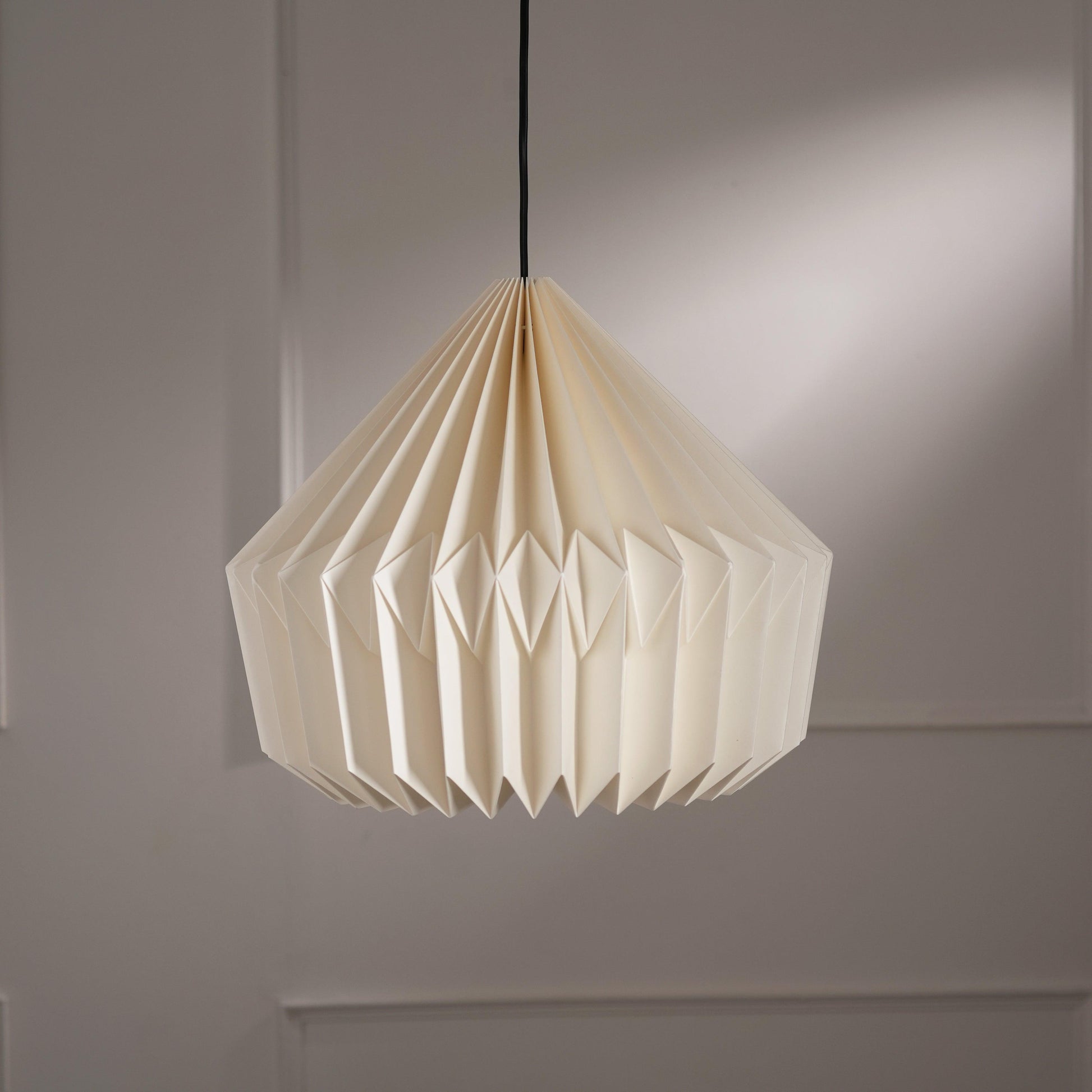 Buy Hanging Lights - Decorative Origami Hanging Lamp Off White | Modern Pendant Light For Decor by Fig on IKIRU online store