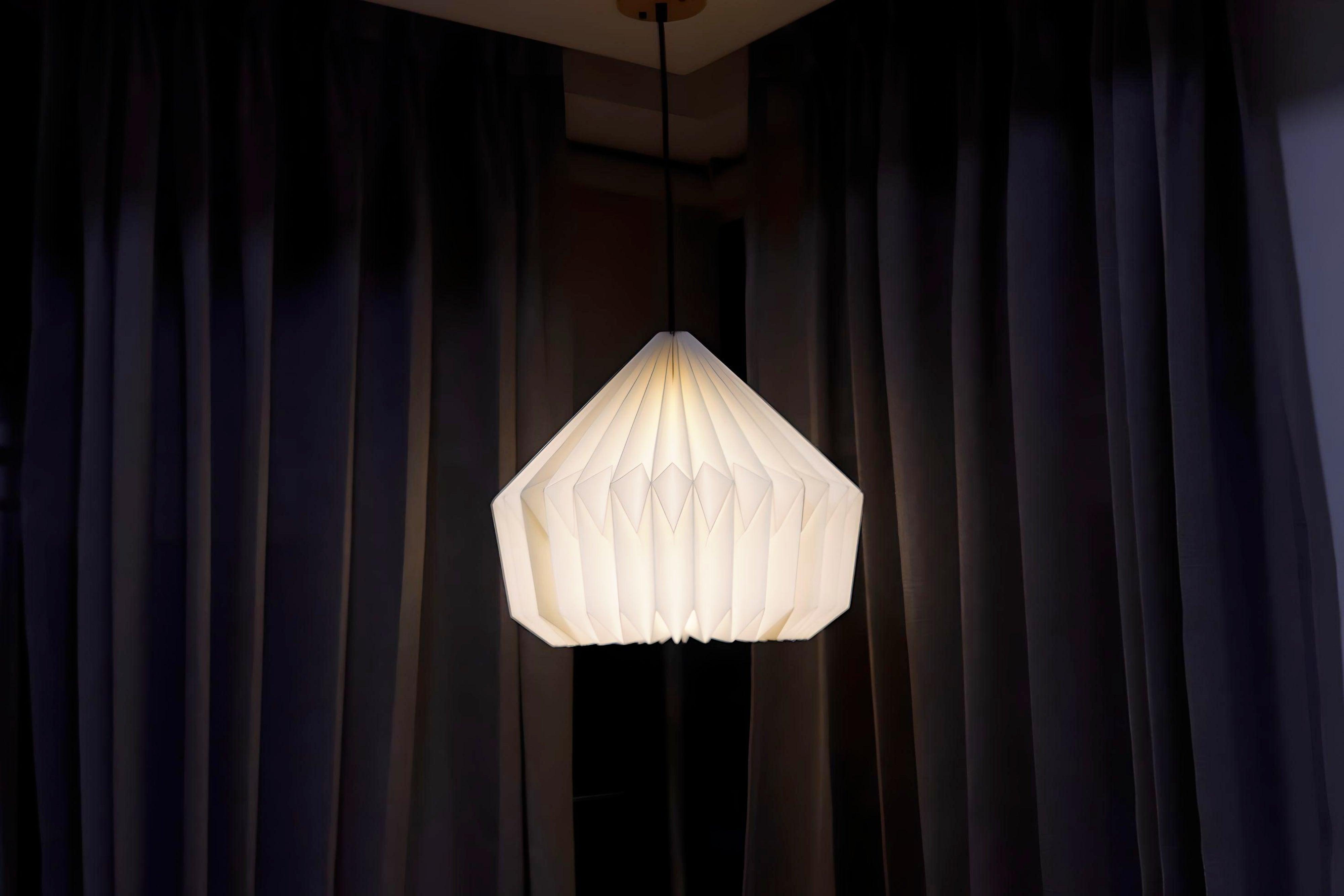 Buy Hanging Lights - Decorative Origami Hanging Lamp Off White | Modern Pendant Light For Decor by Fig on IKIRU online store
