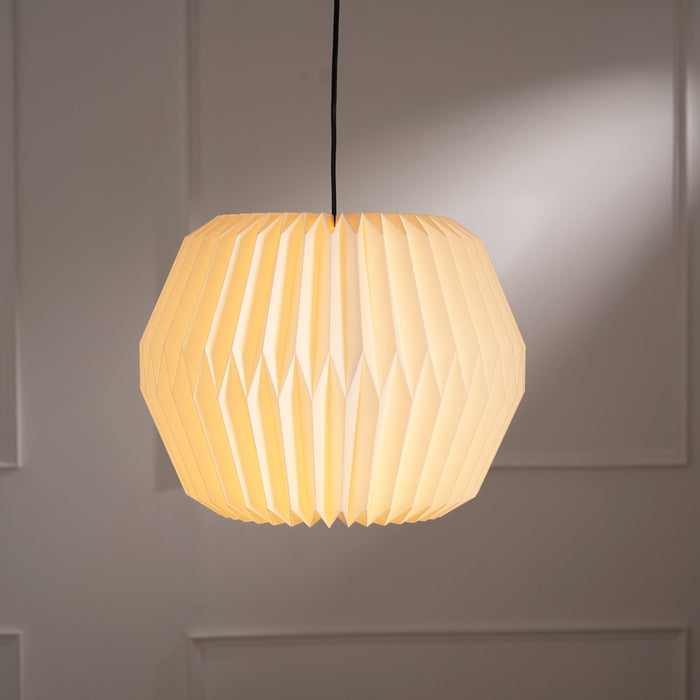 Buy Hanging Lights - Decorative Tabla Origami Ceiling Hanging Light | Foldable Paper Shade Pendant Lantern by Fig on IKIRU online store