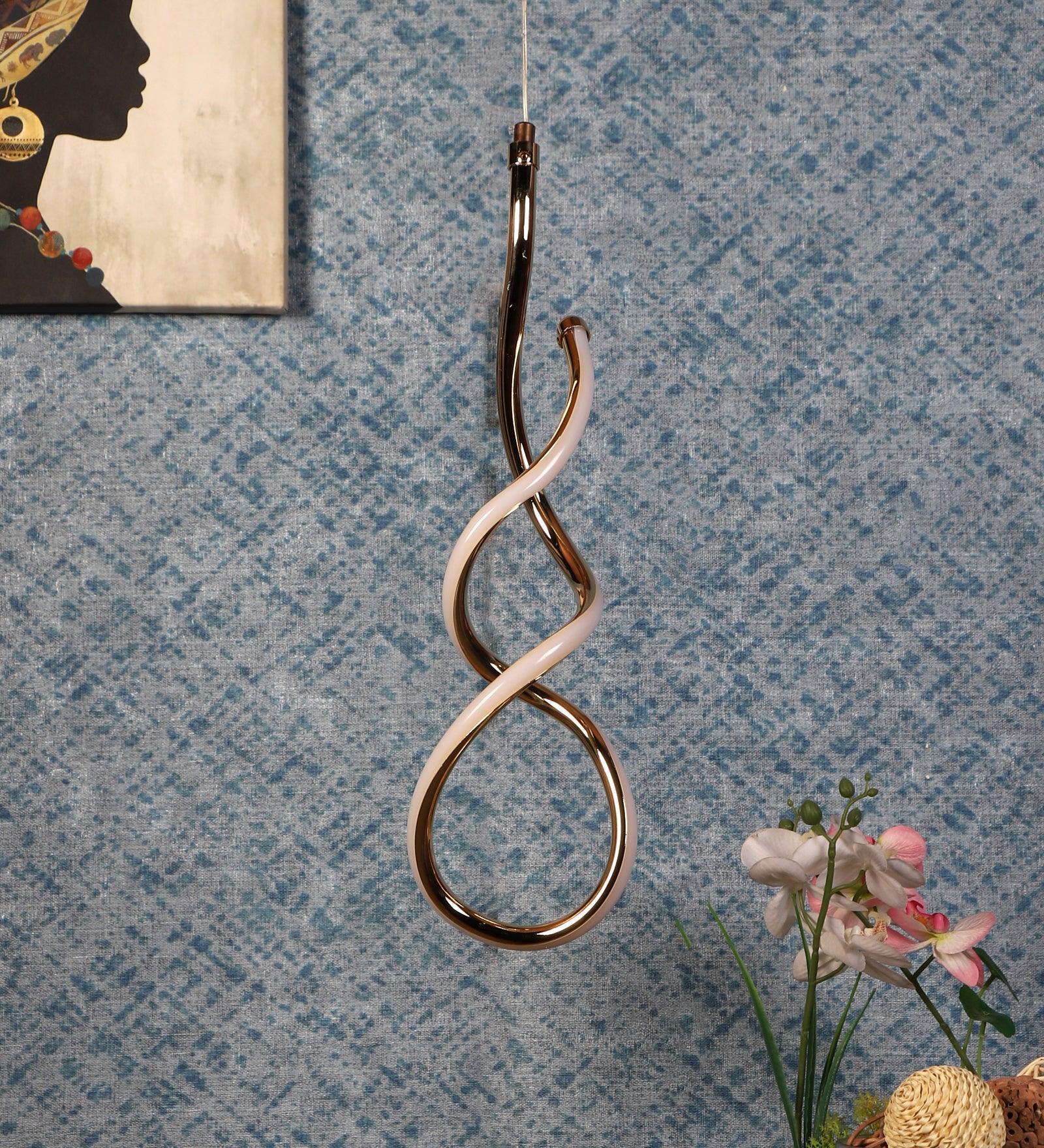 Buy Hanging Lights - Decorative Unique Snake Hanging Light | Metallic & Acrylic Pendant Lamp For Living Room & Home by ELIANTE by Jainsons Lights on IKIRU online store