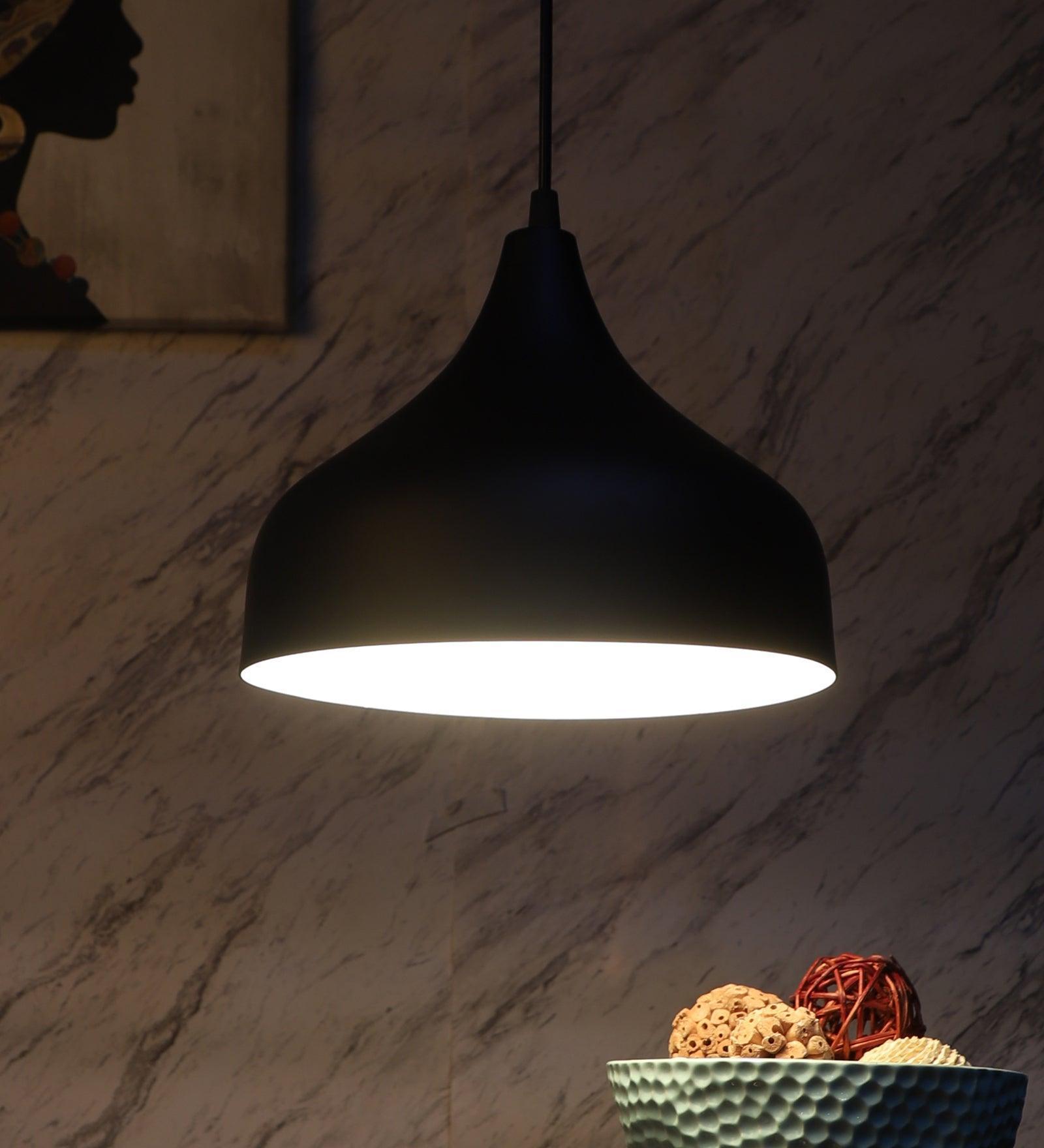 Buy Hanging Lights - Dino Black Hanging Light | Decorative Pendant Lamp For Living Room & Bedroom by ELIANTE by Jainsons Lights on IKIRU online store