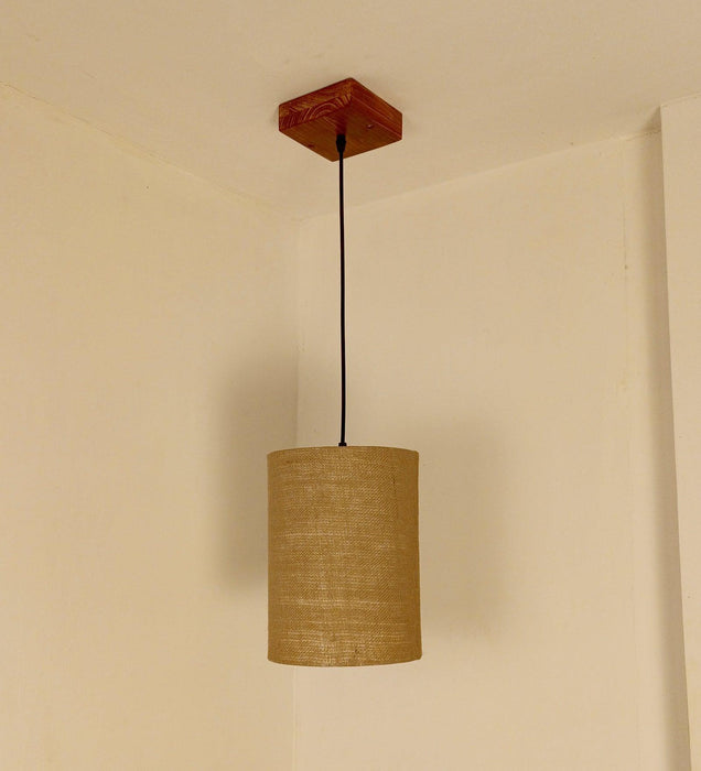 Buy Hanging Lights - Elementary Brown Wooden Single Hanging Light by Symplify on IKIRU online store