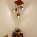 Buy Hanging Lights - Focal Brown Wooden Cluster Hanging Light by Symplify on IKIRU online store