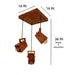 Buy Hanging Lights - Focal Brown Wooden Cluster Hanging Light by Symplify on IKIRU online store