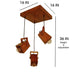 Buy Hanging Lights - Focal Brown Wooden Cluster Hanging Light by Symplify on IKIRU online store