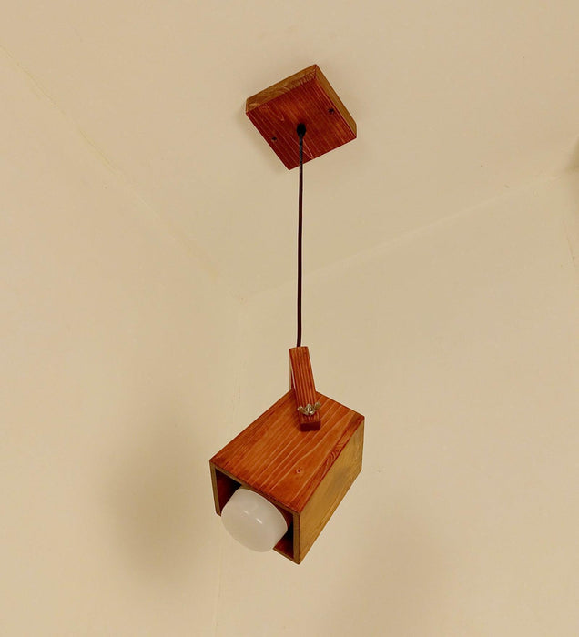 Buy Hanging Lights - Focal Brown Wooden Single Hanging Light by Symplify on IKIRU online store