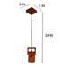 Buy Hanging Lights - Focal Brown Wooden Single Hanging Light by Symplify on IKIRU online store