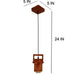 Buy Hanging Lights - Focal Brown Wooden Single Hanging Light by Symplify on IKIRU online store