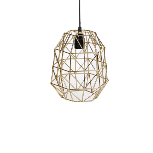 Buy Hanging Lights - Geometric Hanging Lamp For Decor Metallic Gold Finish by Home4U on IKIRU online store