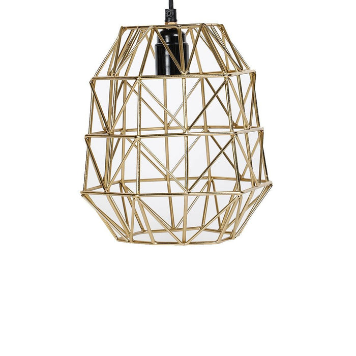 Buy Hanging Lights - Geometric Hanging Lamp For Decor Metallic Gold Finish by Home4U on IKIRU online store