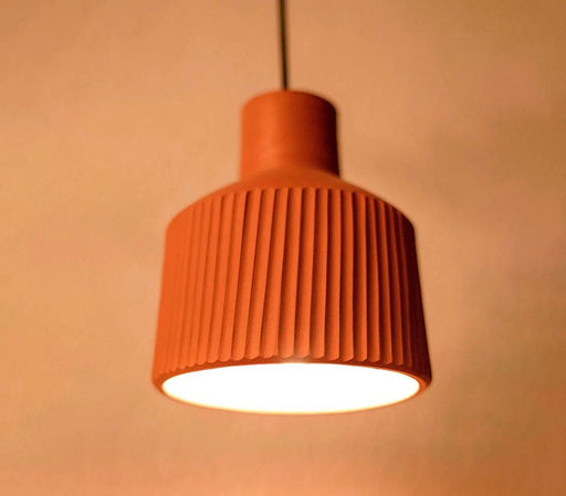 Buy Hanging Lights - Groove Terracotta Ceiling Hanging Light For Outdoor by Trance Terra on IKIRU online store